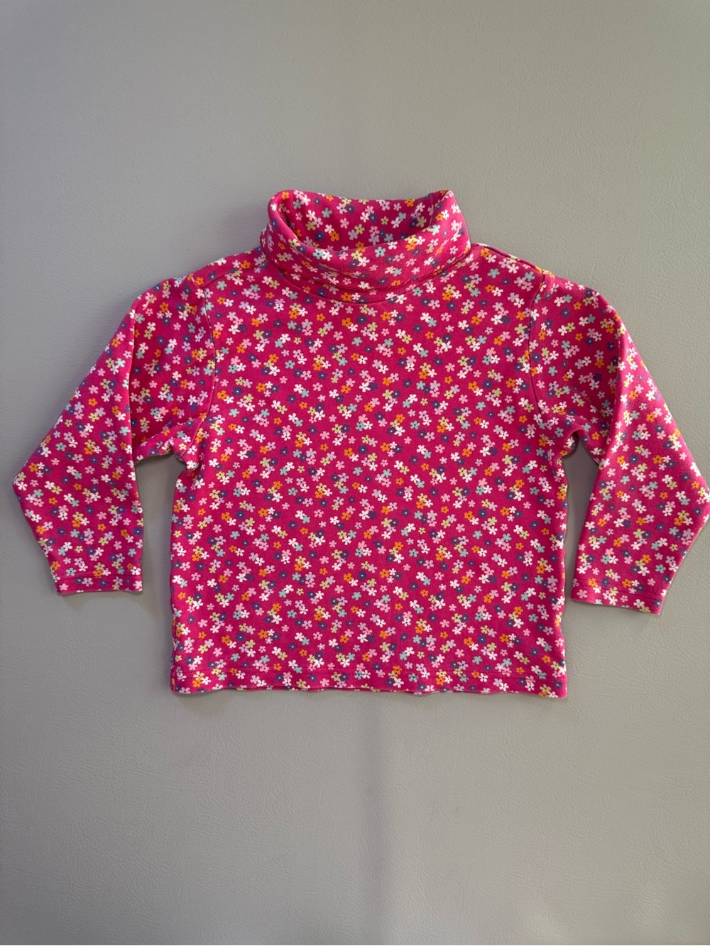 Vintage Gymboree 2001 Ditsy Floral Flower Power Pink Turtleneck Girls 4T USA